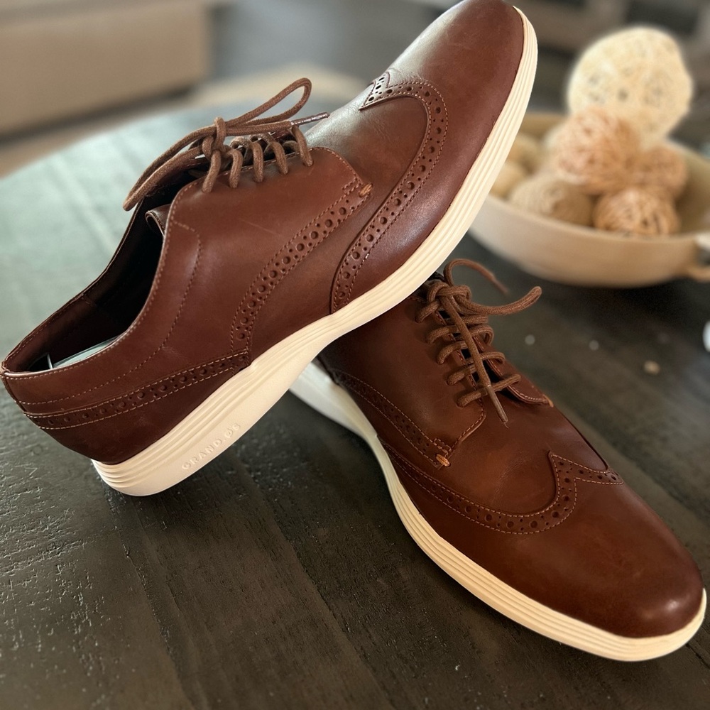 Cole Haan Men's Brown Leather Oxford Shoes